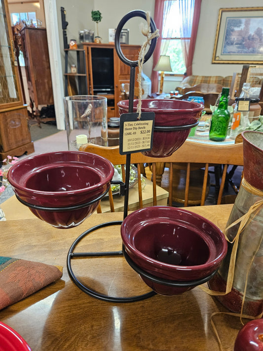 Celebrating Home 3-Tier Dip Bowls