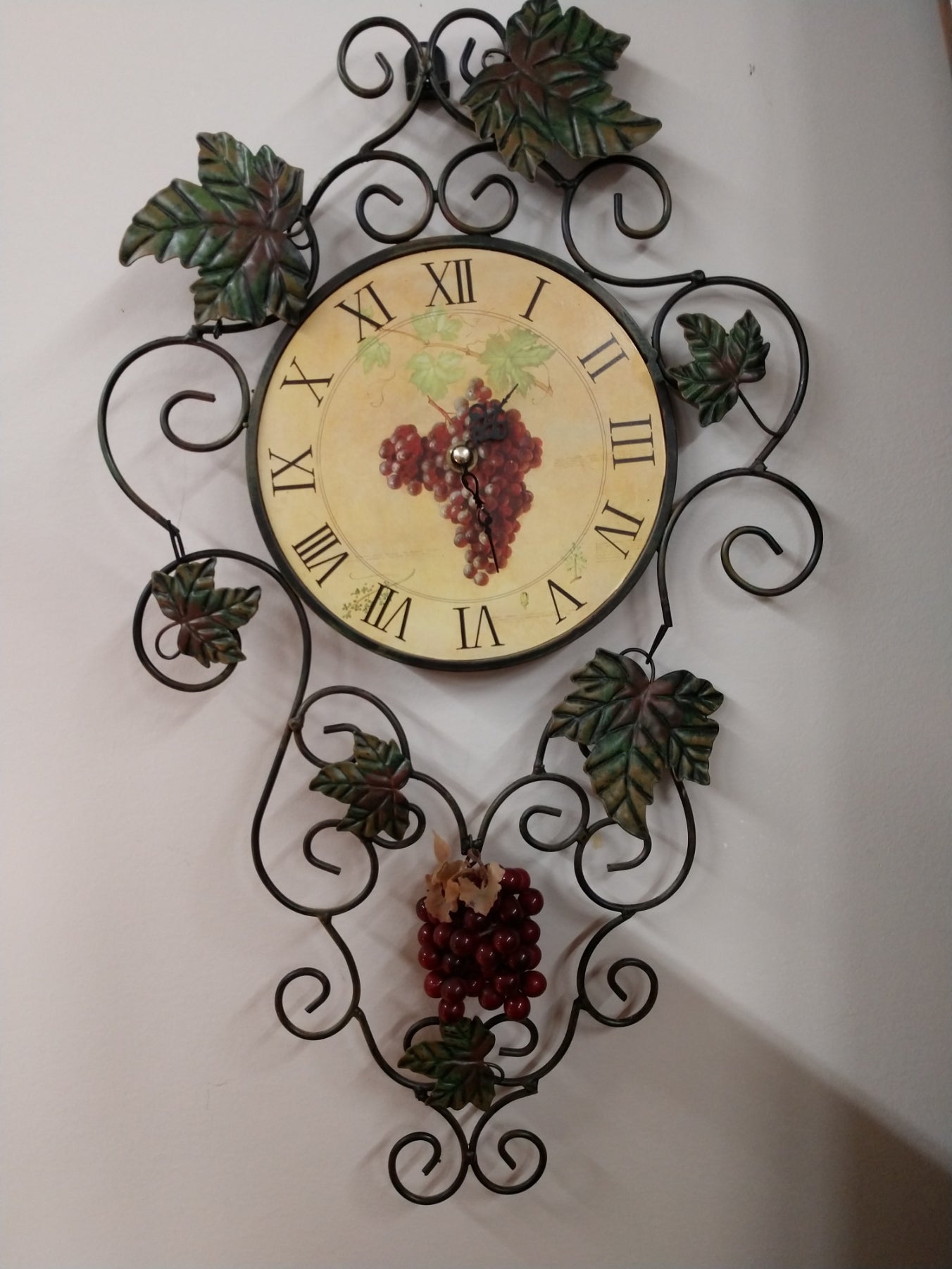 Grape Themed Wall Clock