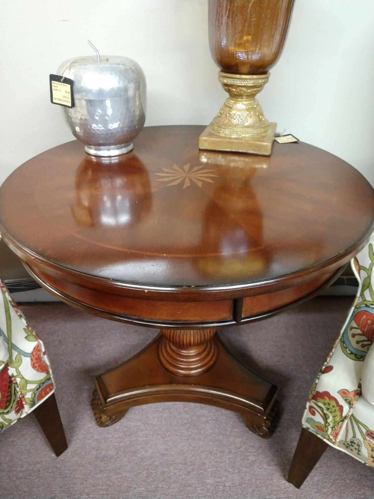 Round, Wood Side Table