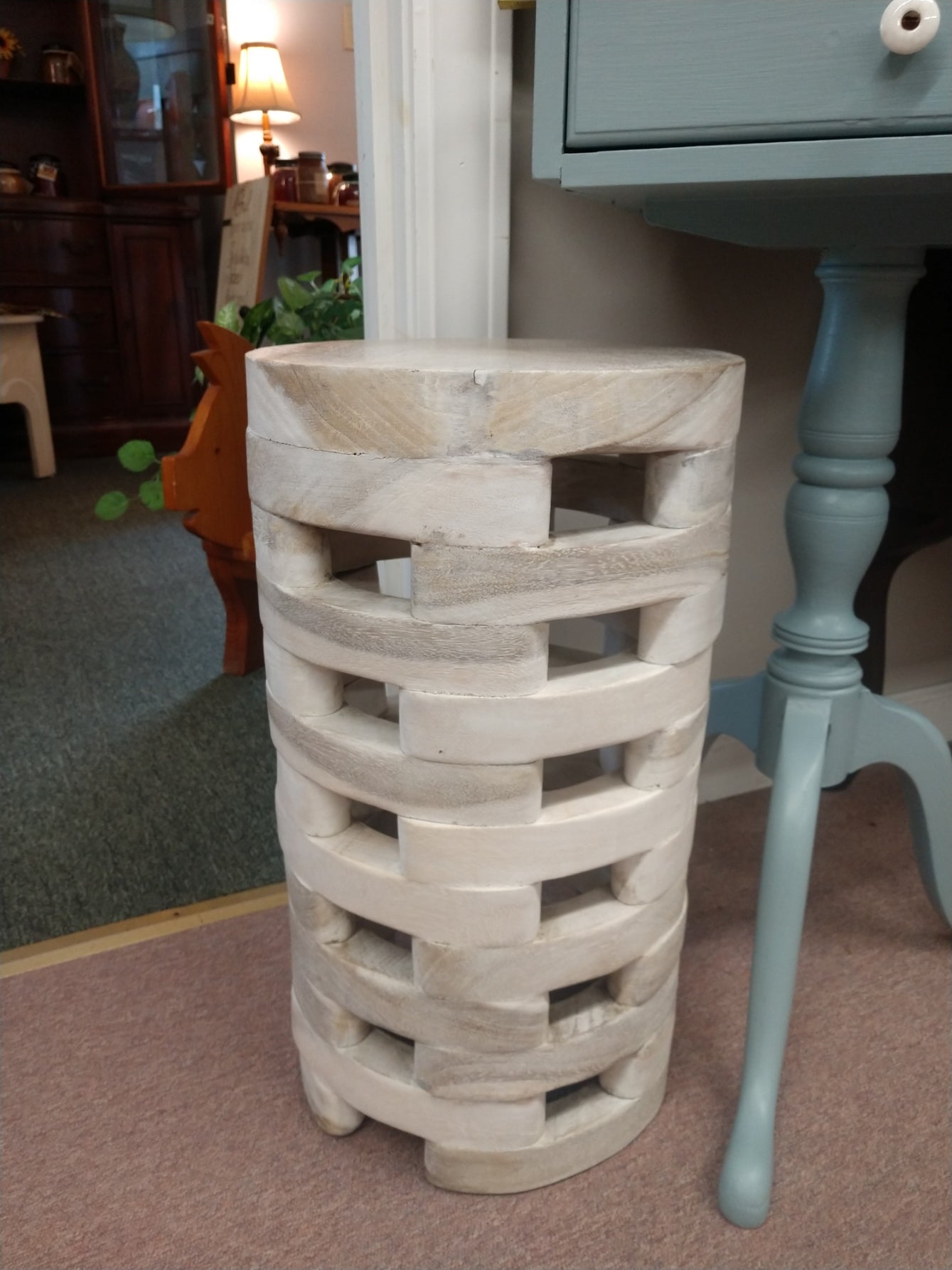 Round, Wood Plant Stand