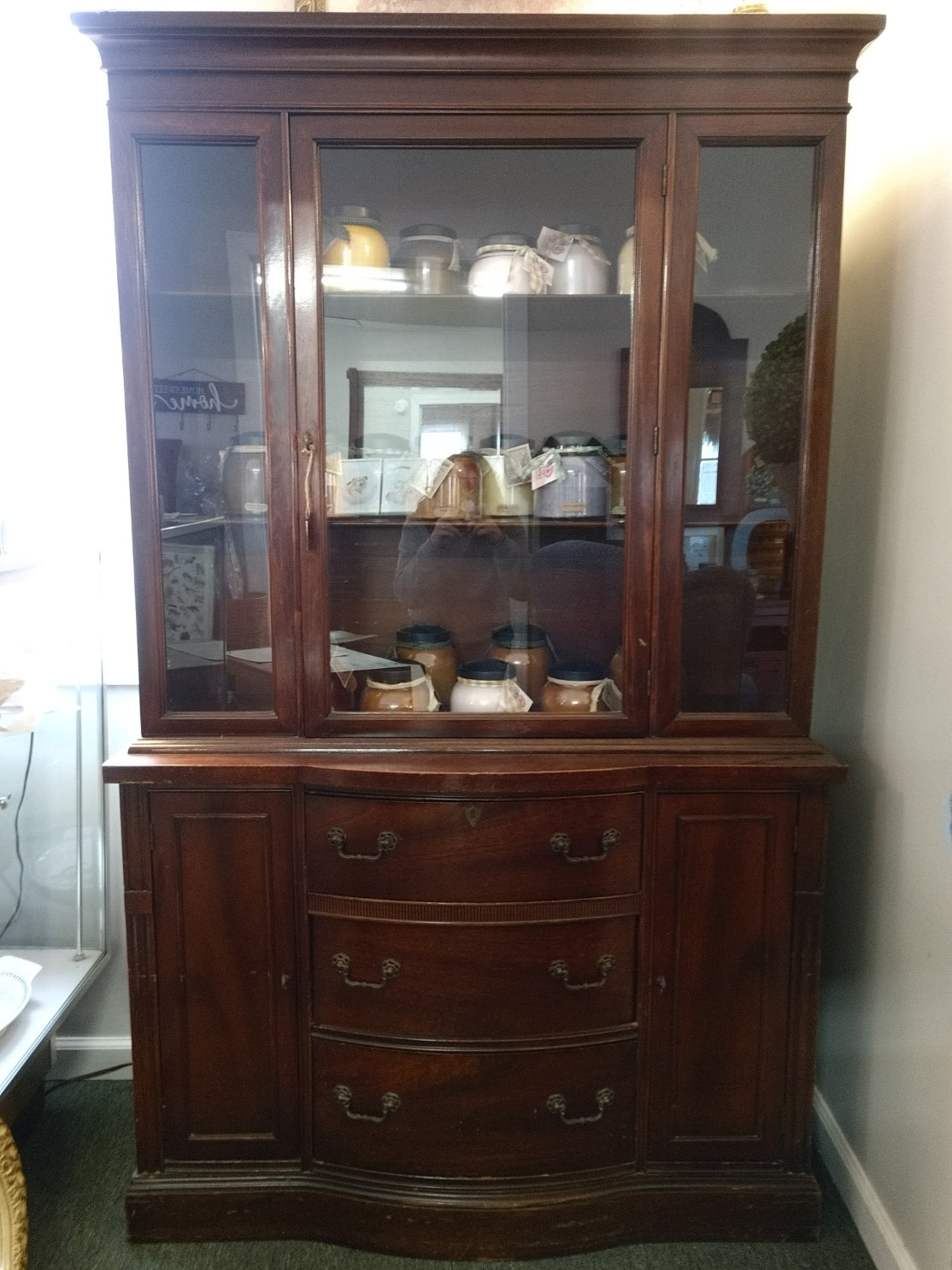 Mahogany China Cabinet – New Leaf Consignment Plus