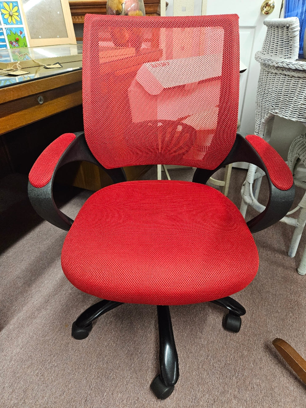 Adjustable Red Office Chair
