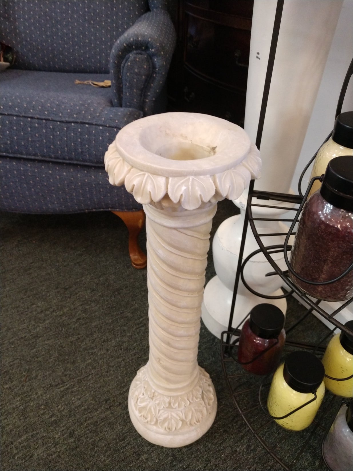 White Column Candle Holder