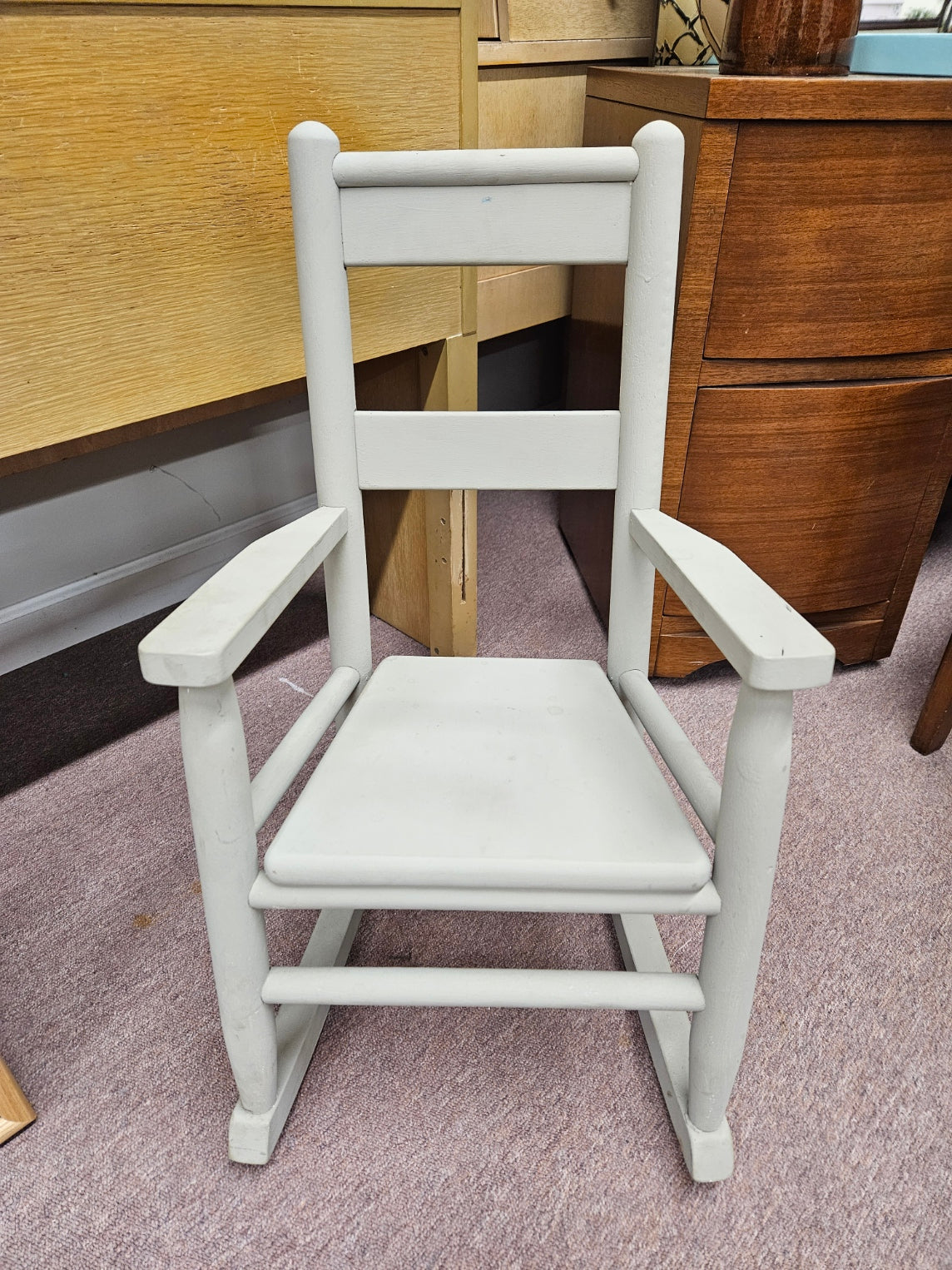 Gray Child's Rocking Chair