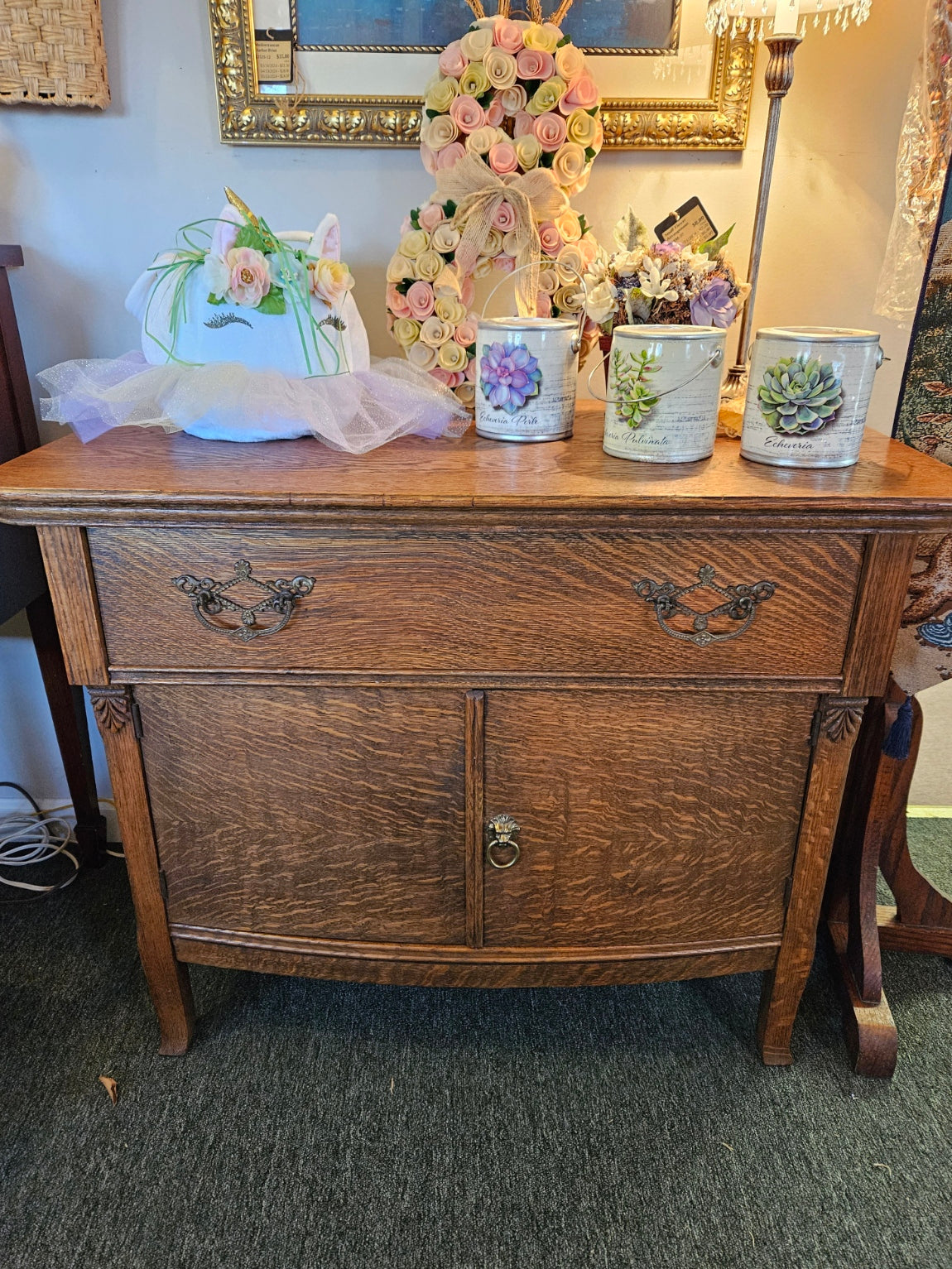 Tiger Oak Washstand