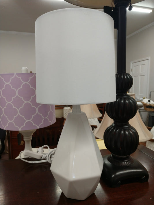 Small, White Table Lamp